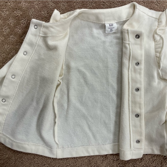Baby Gap Set Off-White Long Sleeve Cardigan Sweater and Sweatpants 18-24 Months - Picture 8 of 14